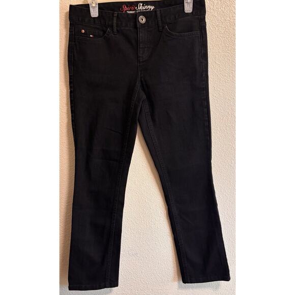 Tommy Hilfiger Women’s Size 4 Short Black Jeans Spirit Skinny 5-Pocket Western - Picture 2 of 9